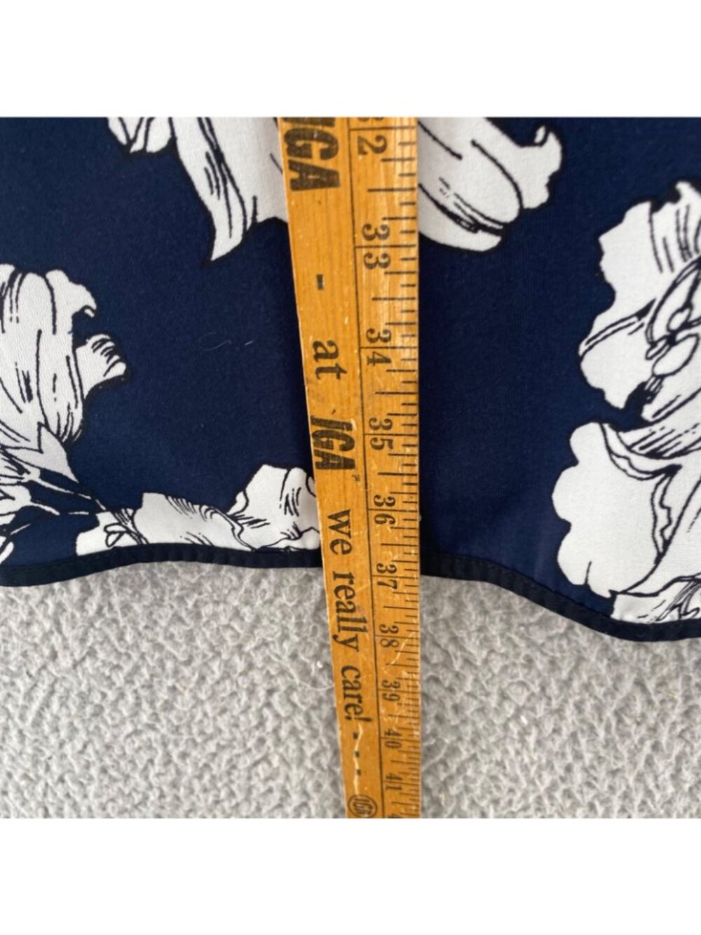 Ann Taylor LOFT Dress Womens 6 Navy Floral Bell Flowers Fit & Flare Sleeveless - Picture 9 of 10